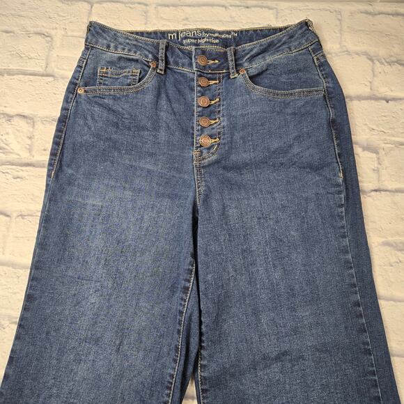 m jeans Maurices Women's Jeans Super Hi-Rise Wide Leg Button Fly size 2 Short - Picture 5 of 16